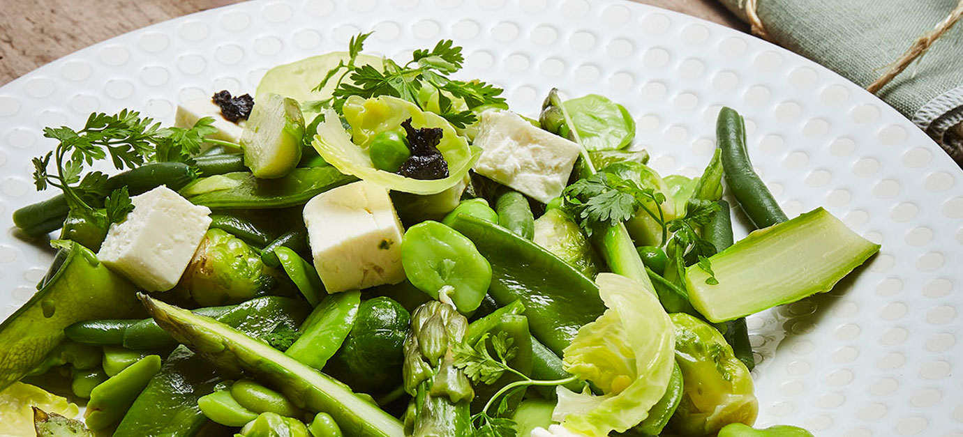 Poêlée de légumes verts au beurre de gingembre