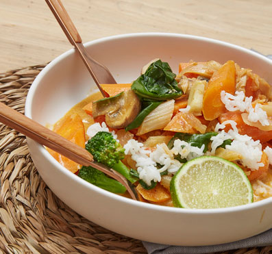 Recette de Curry rouge de légumes par SITRAM