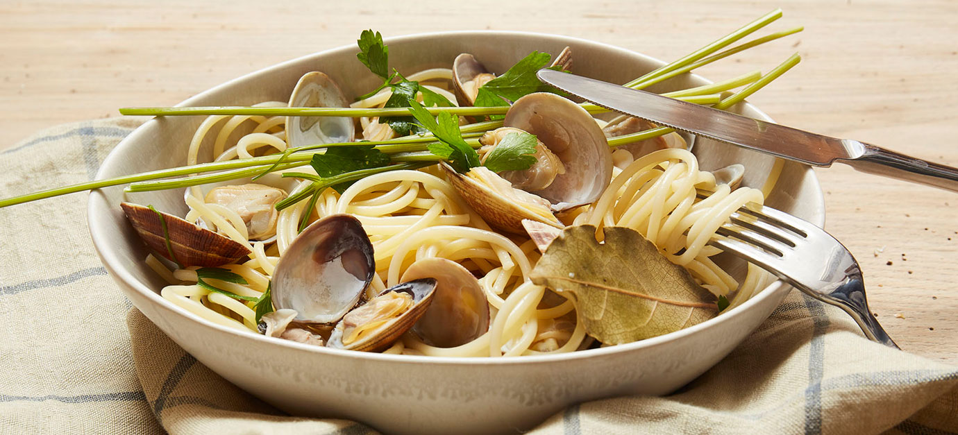 SITRAM recipe for spaghetti with clams