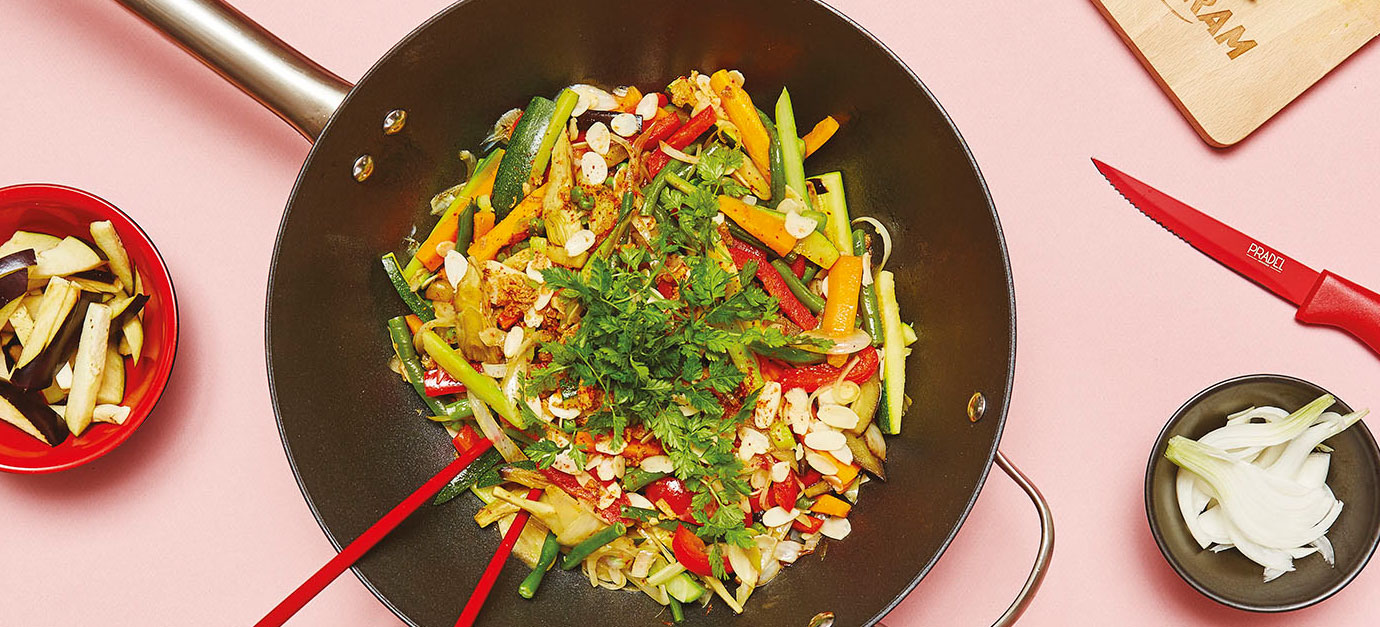 SITRAM recette wok végétarien aux légumes de saison