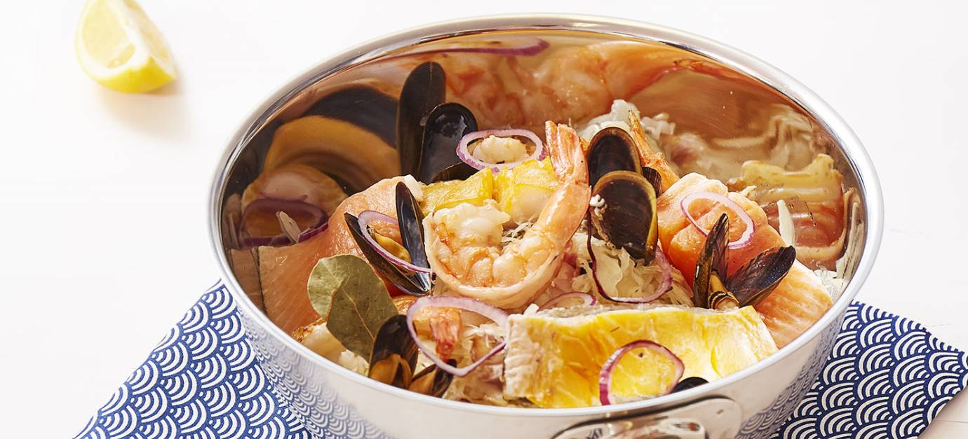 SITRAM recipe for seafood choucroute