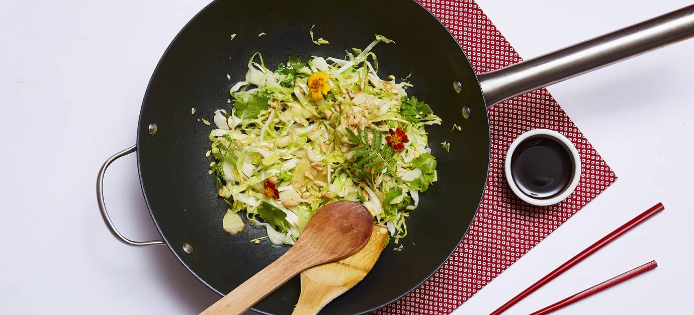 SITRAM recipe for stir-fried cauliflower leaves