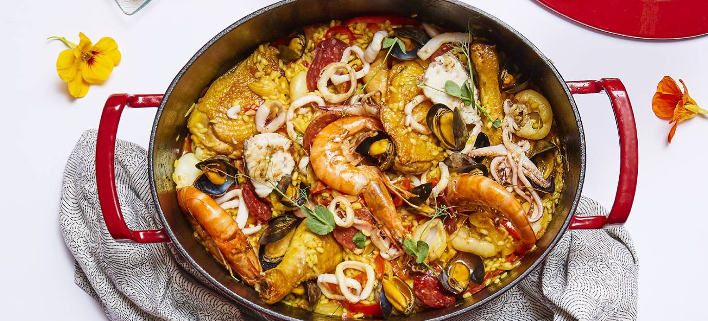 SITRAM recipe for Dutch oven paella