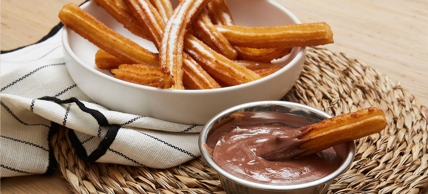 SITRAM recipe for mini chocolate and orange blossom churros