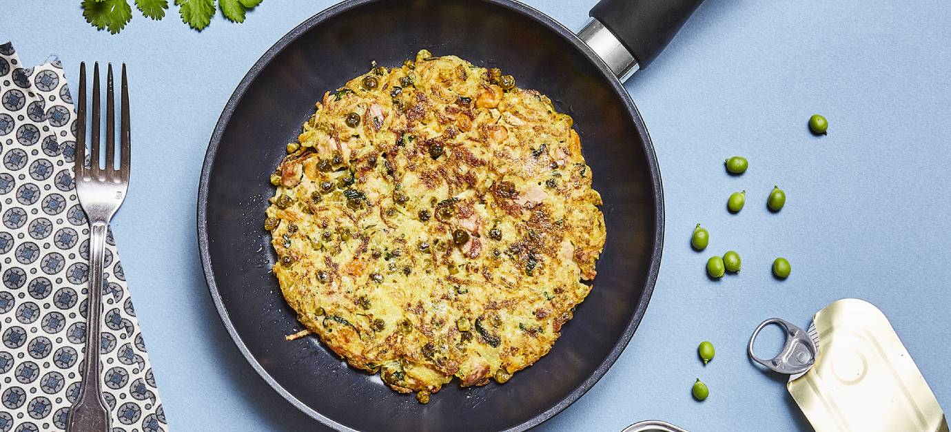 SITRAM recette galette de petits pois carotte et thon