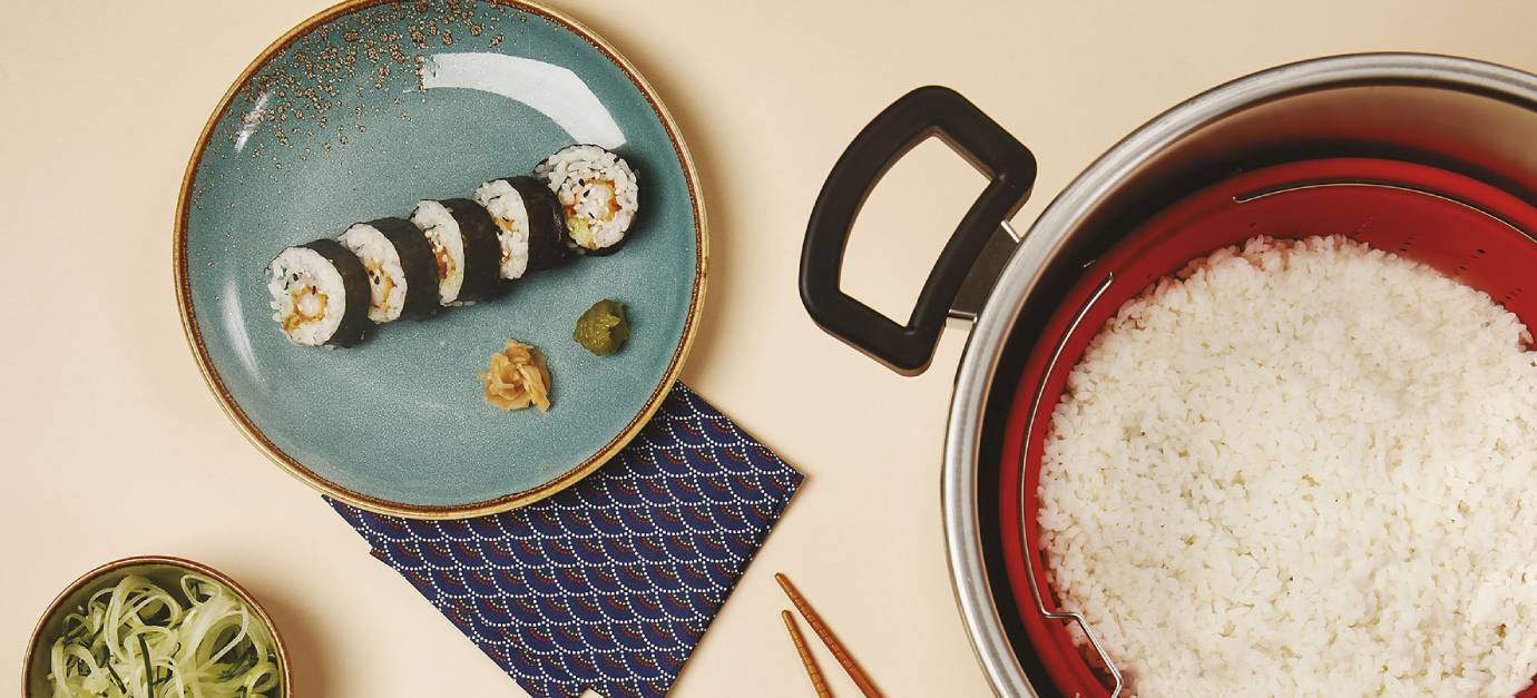SITRAM recipe for crunchy shrimp sushi rolls