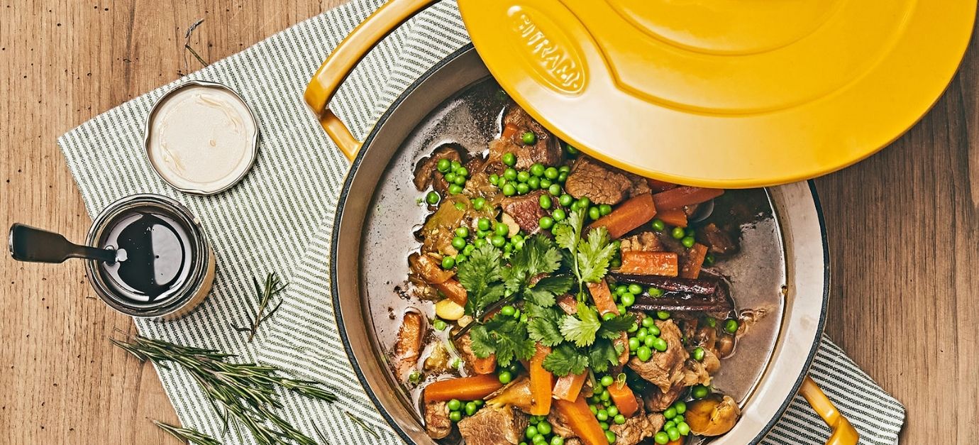 SITRAM recipe for veal tajine with peas