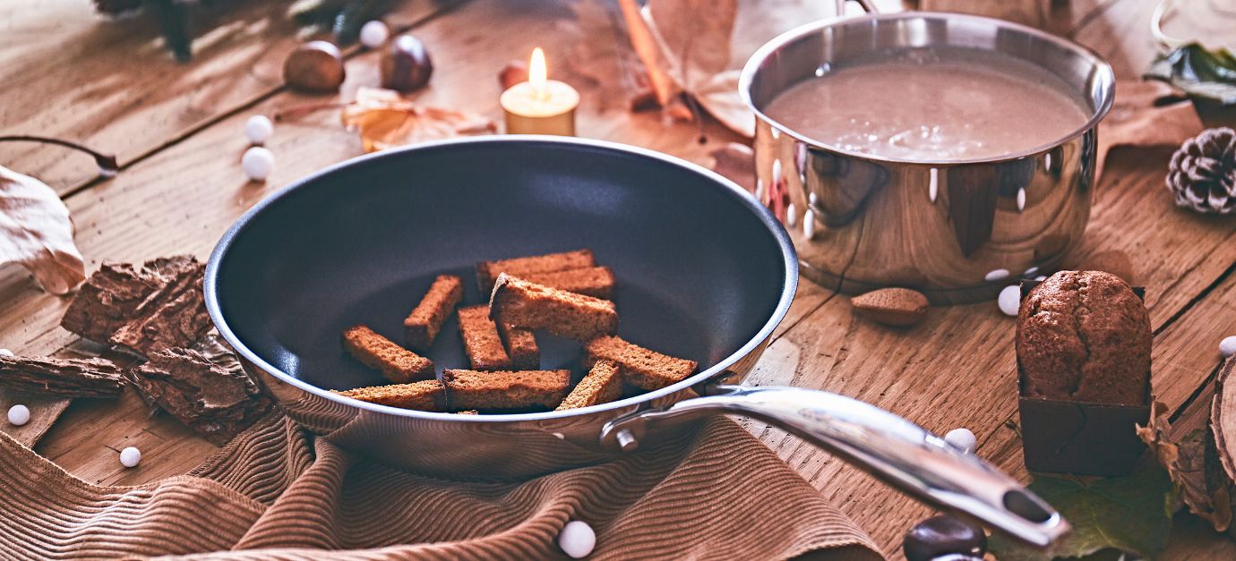 SITRAM Bouillon châtaignes et croûtons pains d'épices