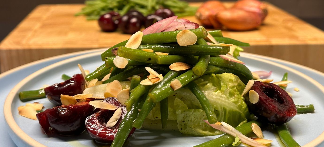 SITRAM recette haricots verts et cerises