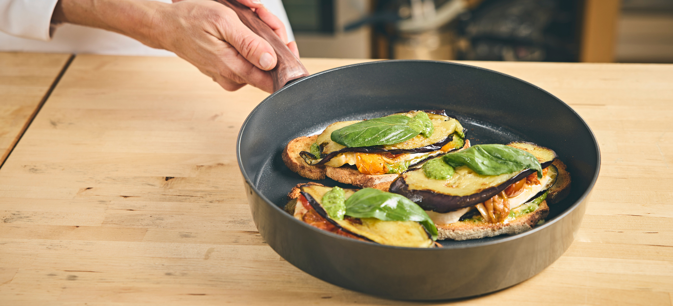 SITRAM recette Crostini d’aubergines 