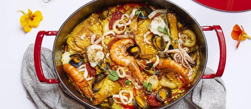 paella en cocotte